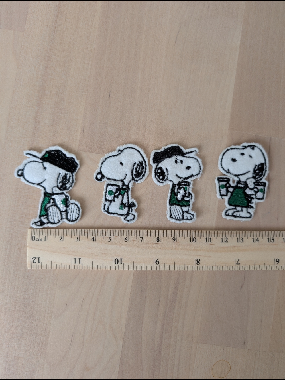 Snoopy Patch Set Embroidered, 4 pc set, new without tag
